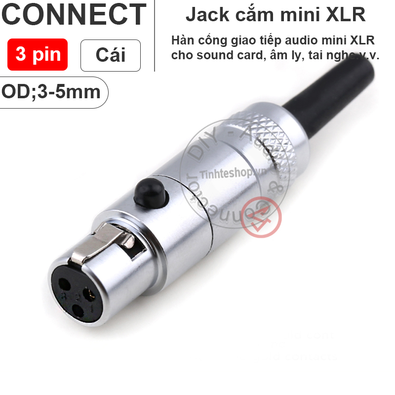 Jack mini XLR 3 chân đực cái cho Micro Tai nghe DAC.v.v. | Tinh Tế Shop