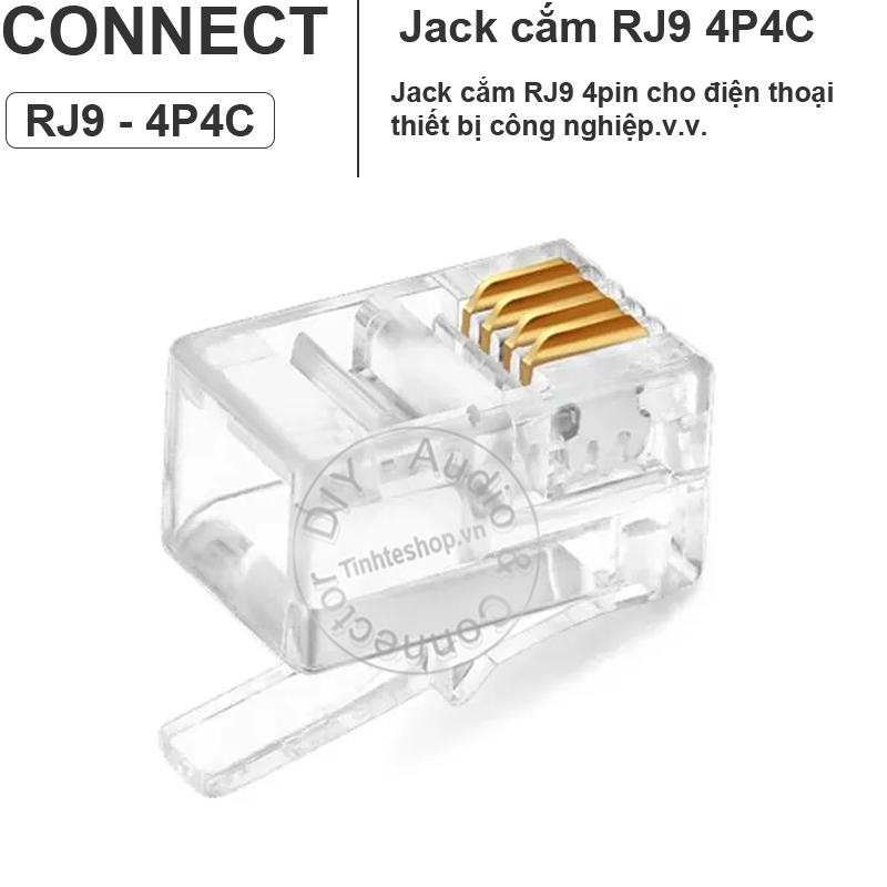 Jack cắm RJ9 bấm cáo tai nghe điện thoại bàn