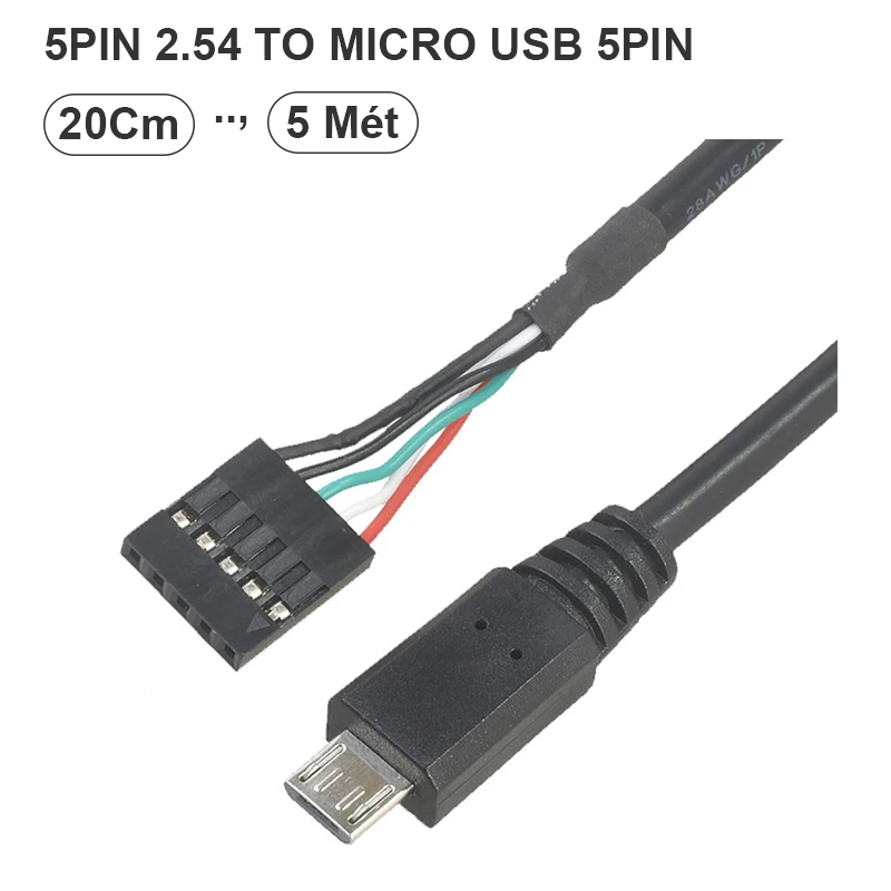 Dây USB 5pin trên main máy tính sang micro USB