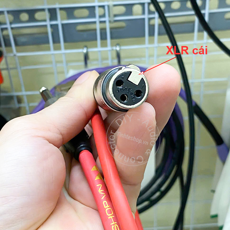 Professional recording cable 6.35mm to XLR female