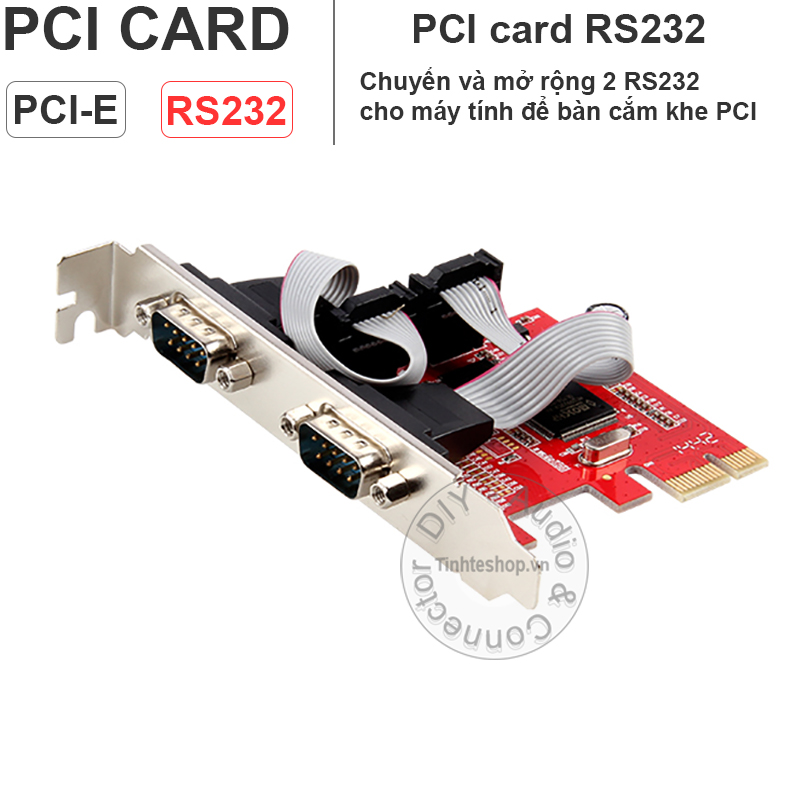 Card PC-E to 2 cổng com (RS232) Unitek Y-7504