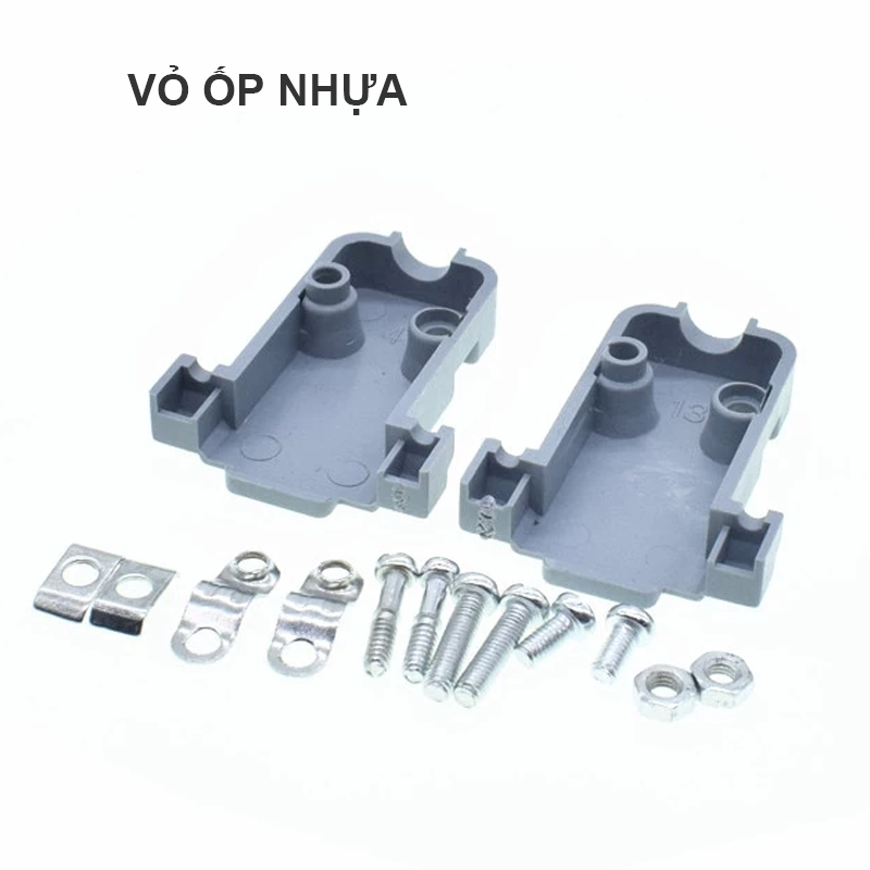 Soldering tip and plastic housing for 3-row D-SUB plug.