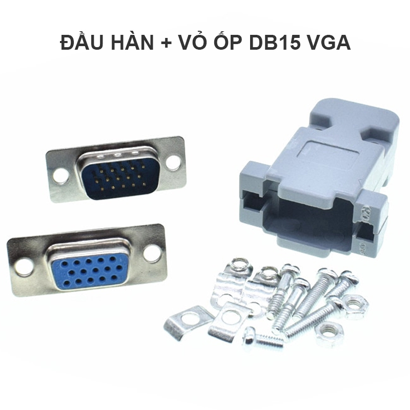 Soldering tip and plastic housing for 3-row D-SUB plug.