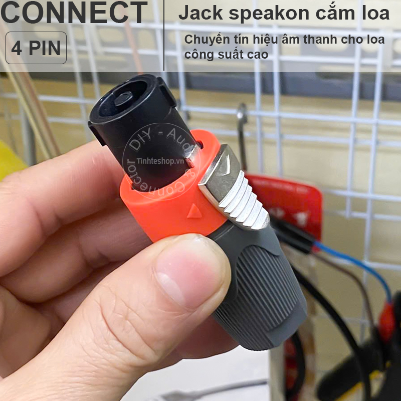 Speakon audio jack for high power speakers