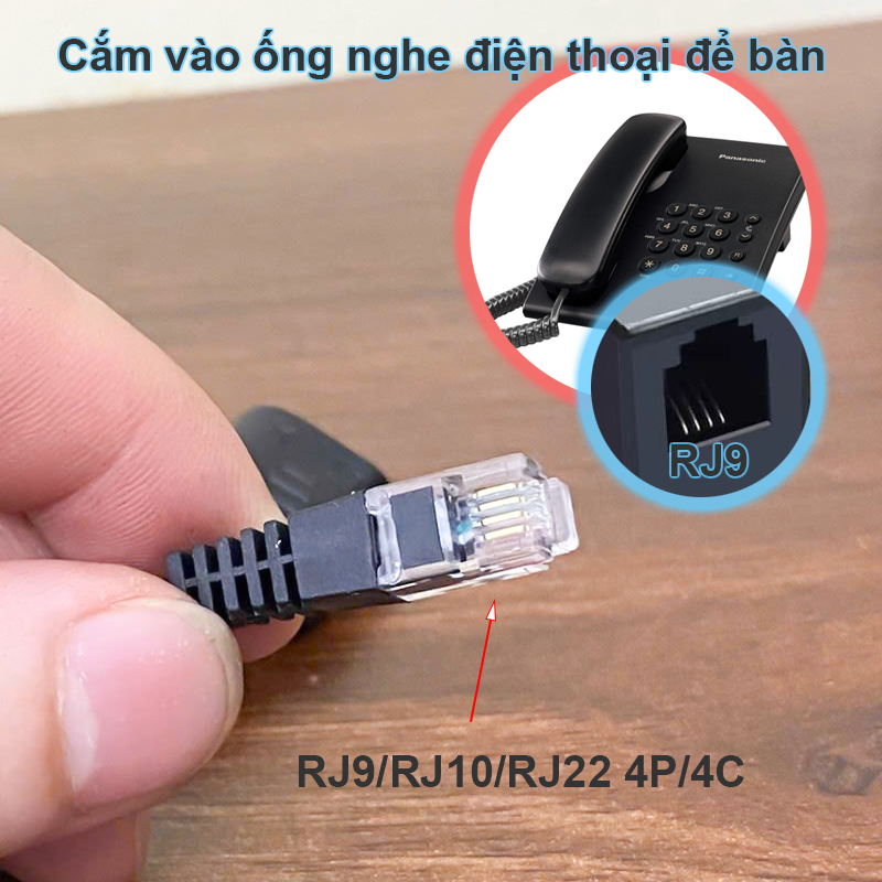 RJ9 to 3.5mm headset adapter