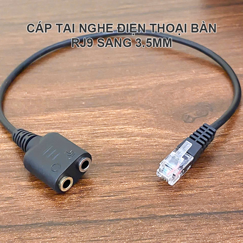 RJ9 to 3.5mm headset adapter