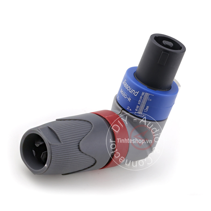 Giắc loa speakon cong bẻ góc 4pin Jiasound 302C-R