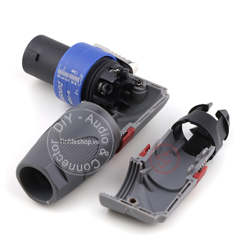 Giắc loa speakon cong bẻ góc 4pin Jiasound 302C-R
