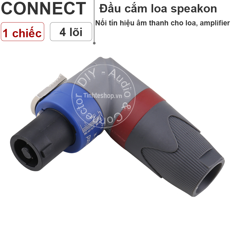 Giắc loa speakon cong bẻ góc 4pin Jiasound 302C-R