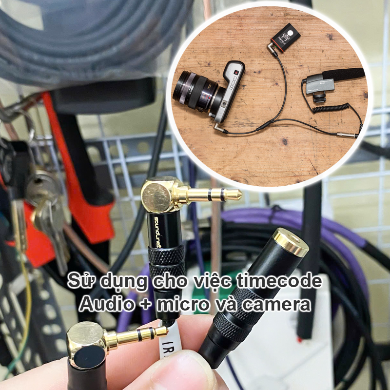 Cáp 3.5 timecode cho Micro Máy ghi âm và Camera