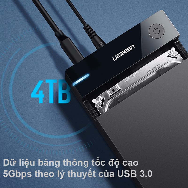 cáp usb 3.0 am sang bm 2 mét ugreen 10372 us210