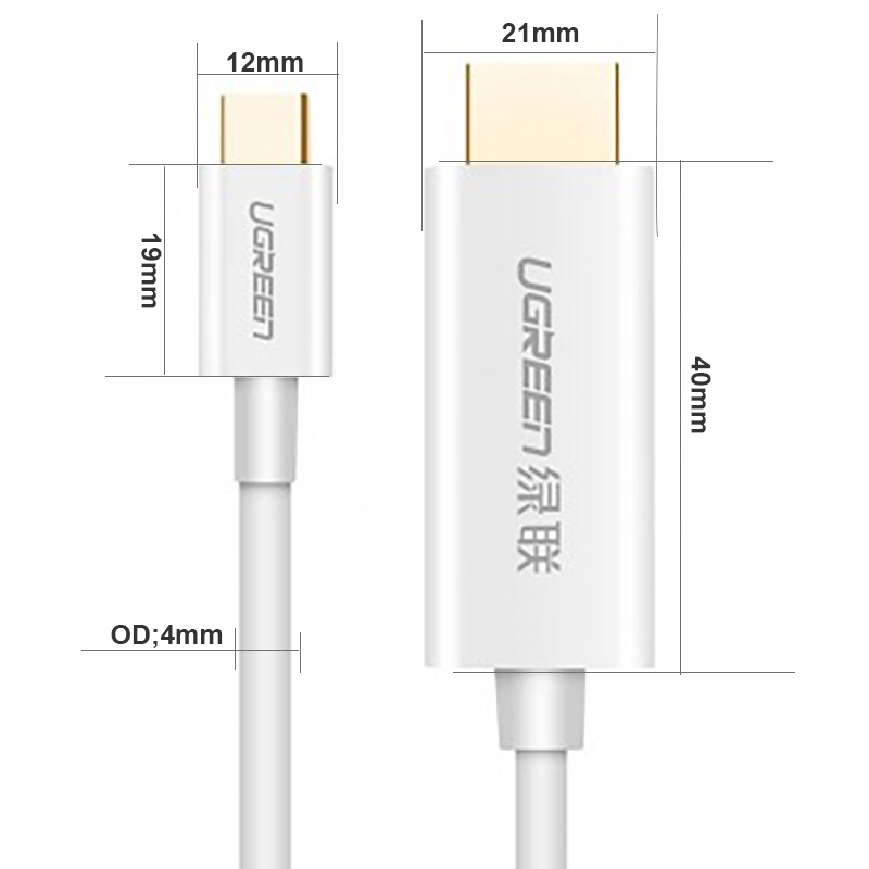 USB C ra HDMI 4K 30Hz 1.5 mét Ugreen MM121 39841