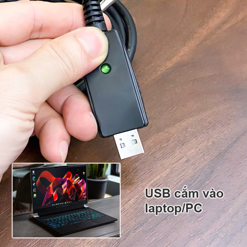 Convert USB to 6.5mm audio recording to your computer.