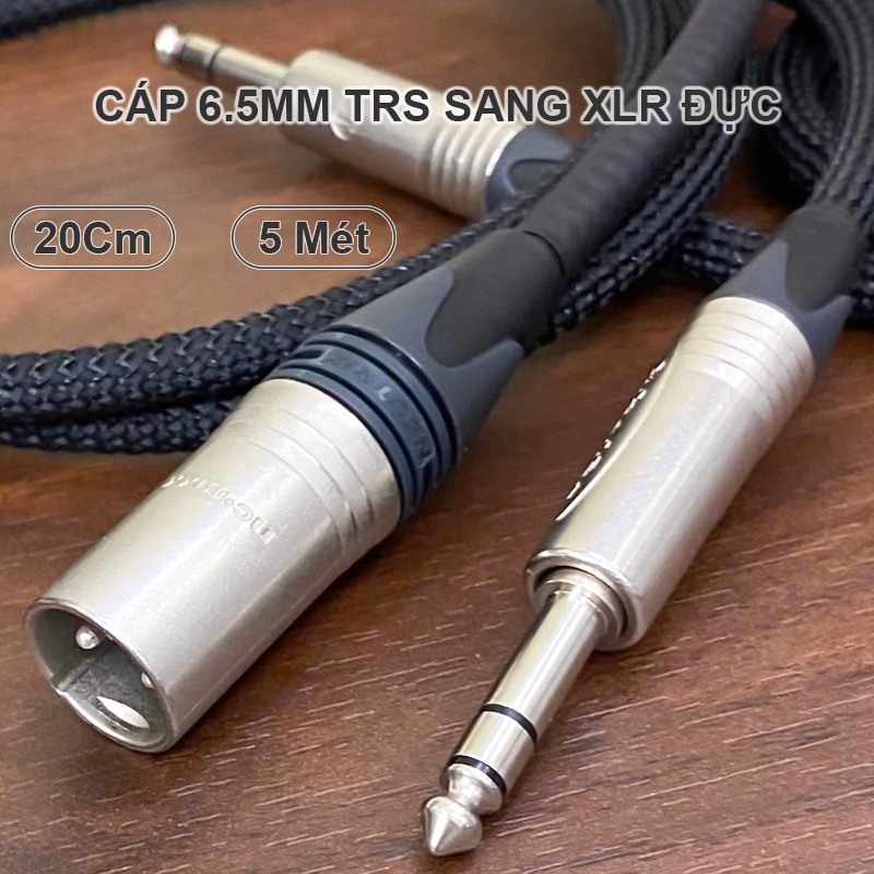 Cáp âm thanh 6.35mm TRS sang XLR balanced