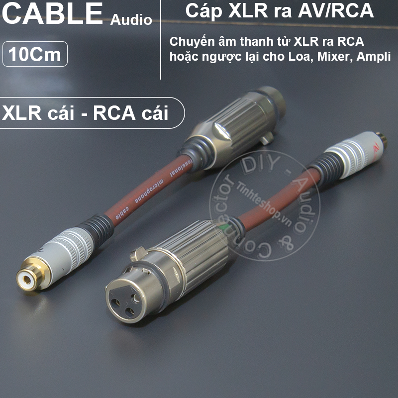 XLR female to RCA female adapter