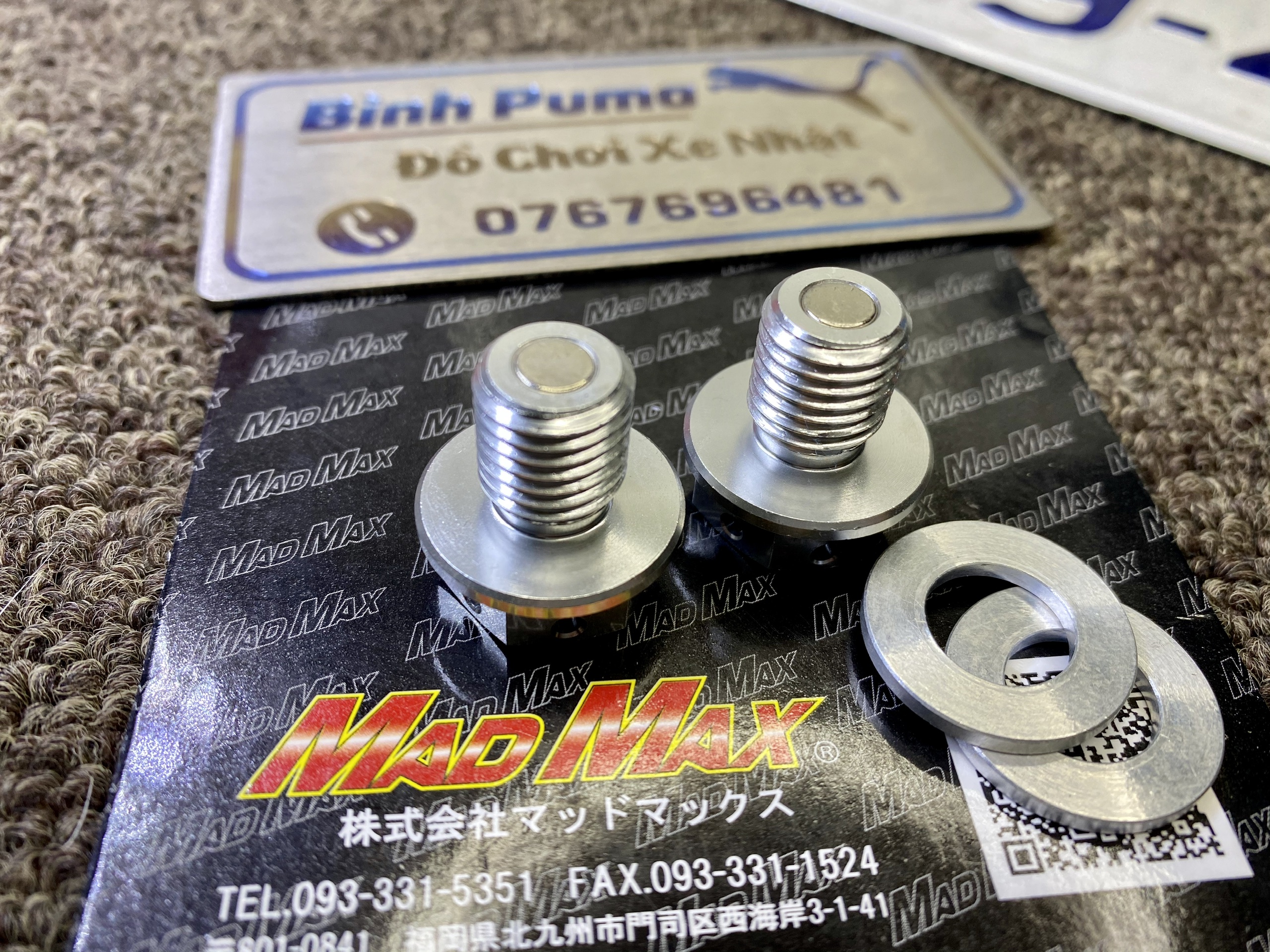 ỐC XẢ NHỚT NAM CHÂM MAD MAX