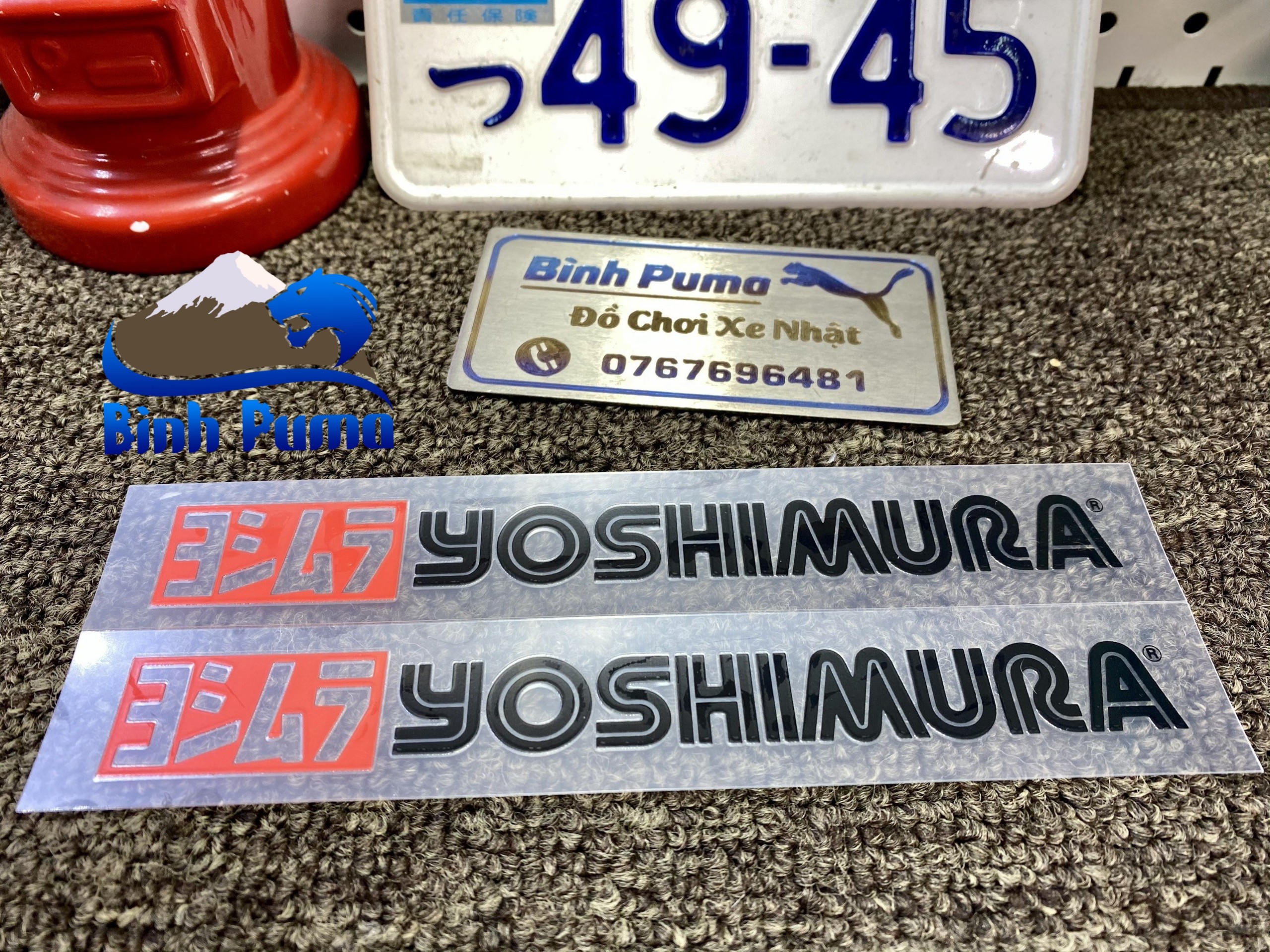 Tem Phuộc Trước Yoshimura ( Đen )
