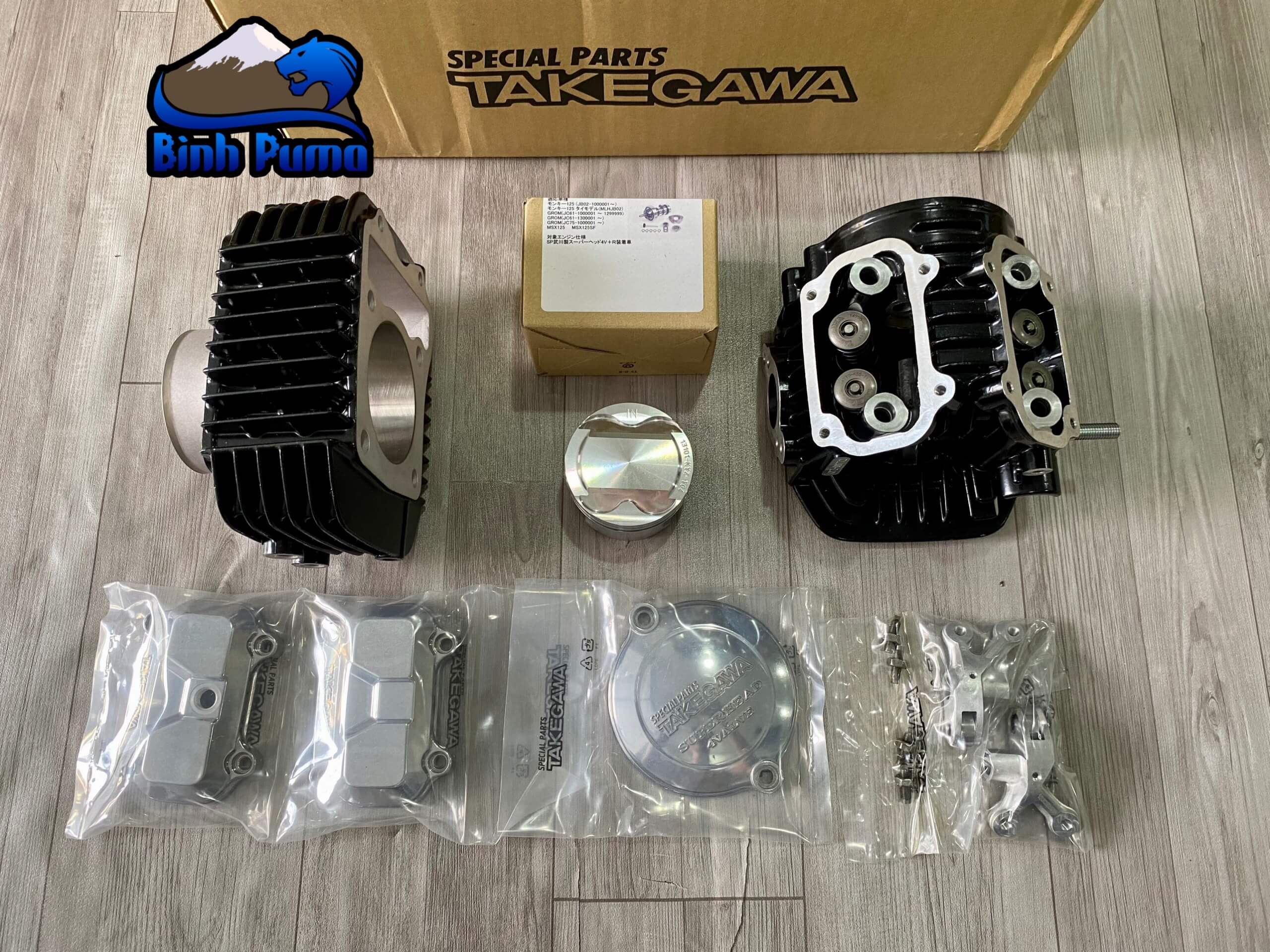 KIt Takegawa Super Head 4 Val 181cc đen