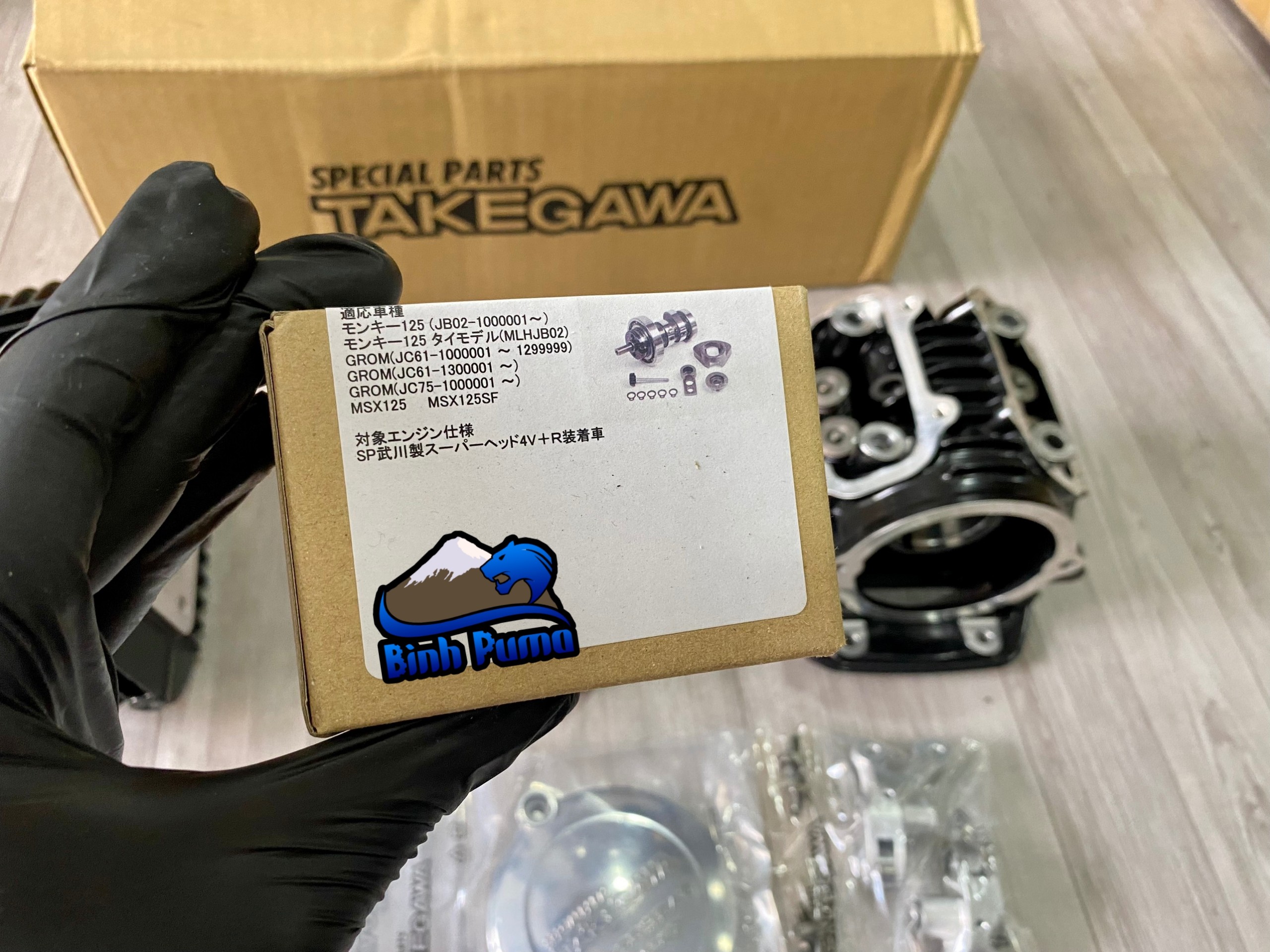 KIt Takegawa Super Head 4 Val 181cc đen