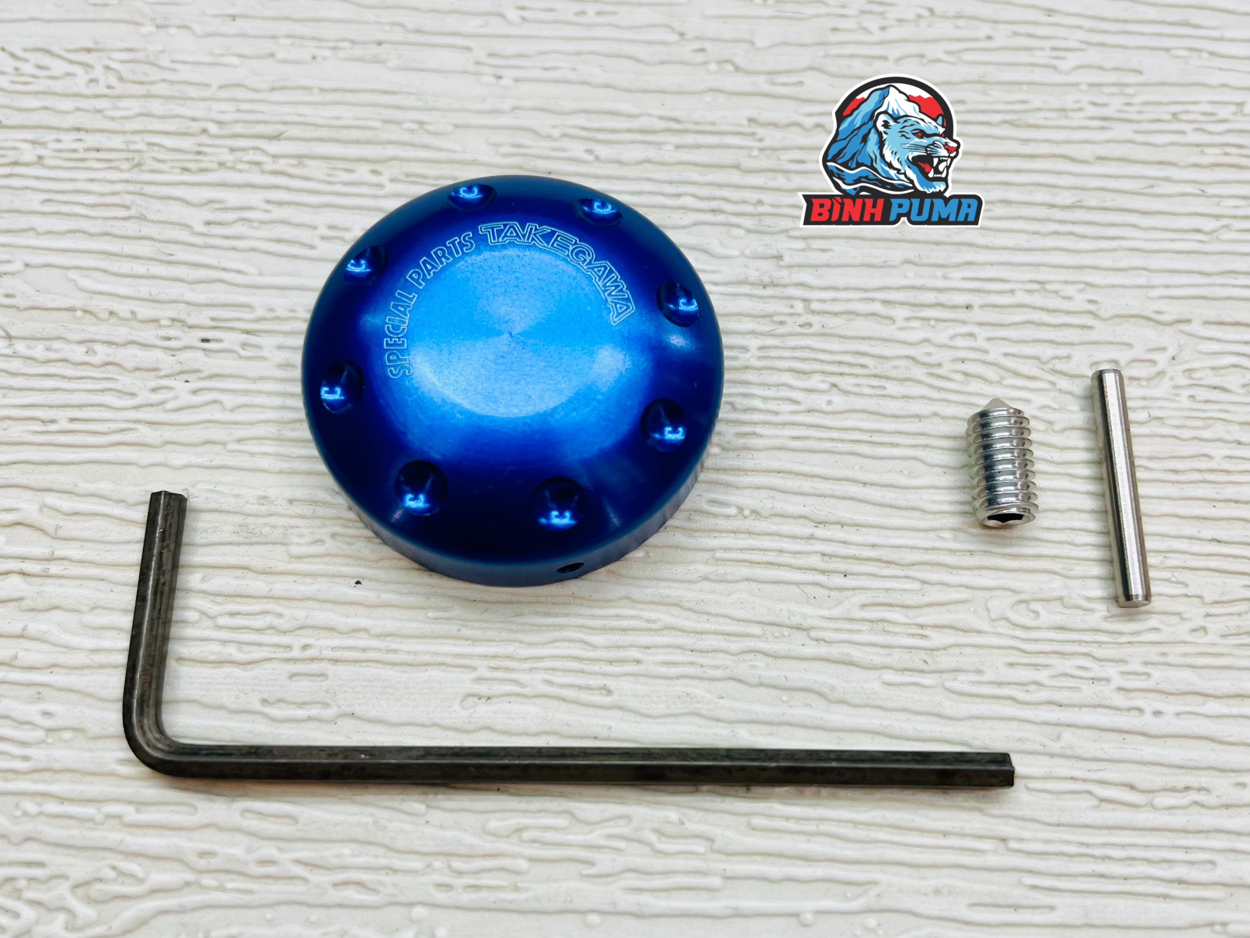 Nắp cần thắng Takegawa màu bạc