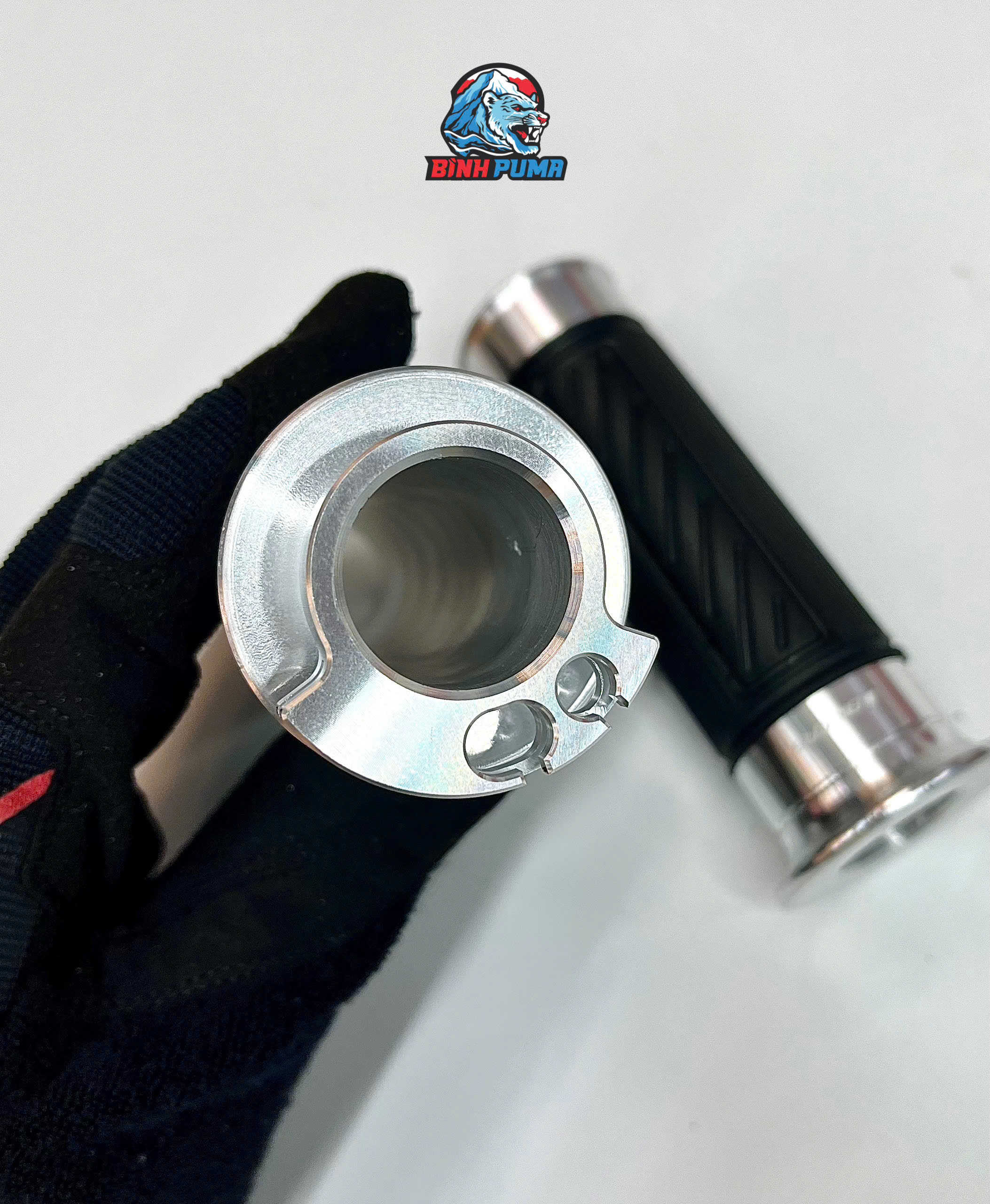Bộ bao tay có ống ga Bikers màu đen