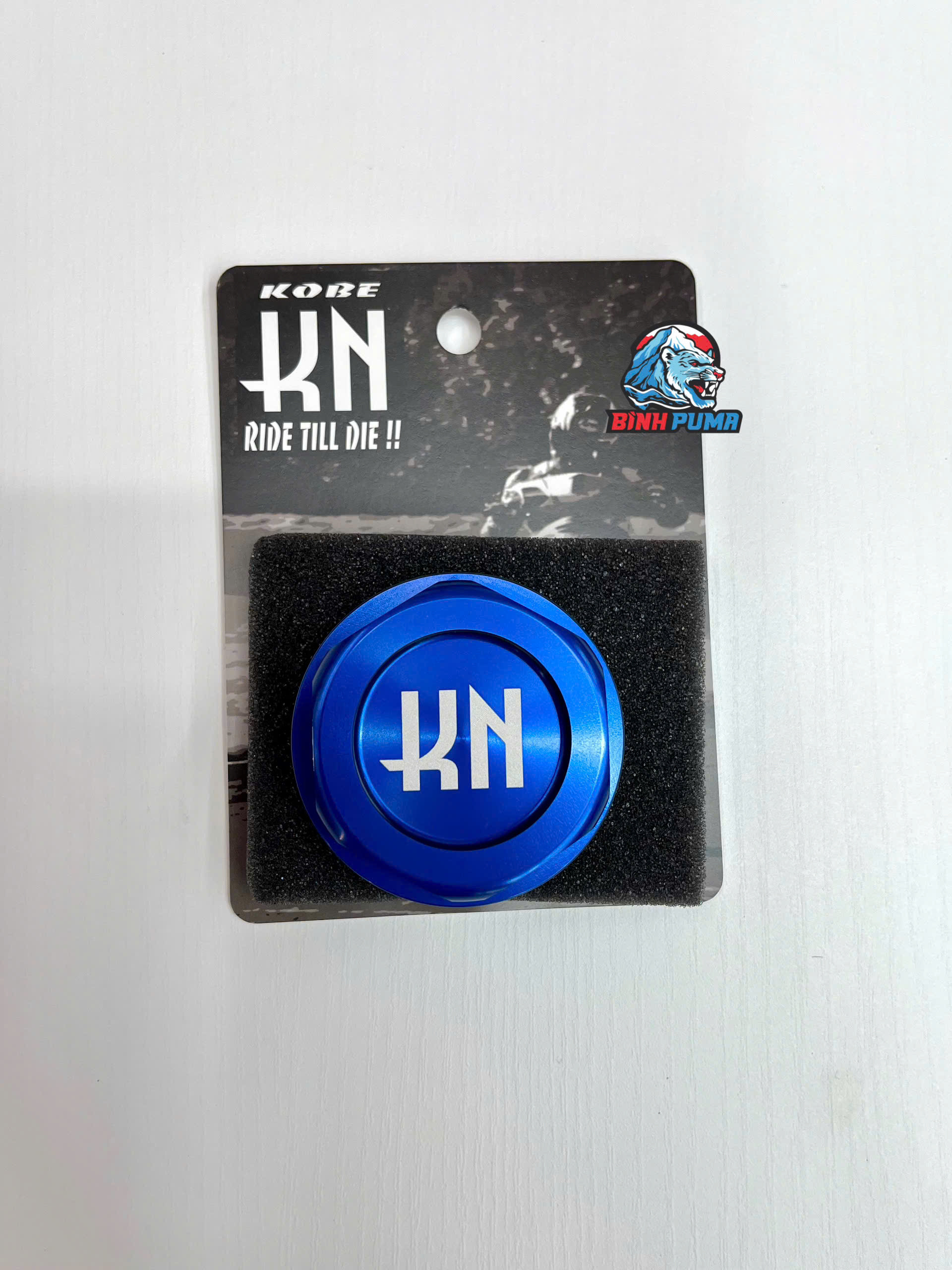 Nắp xăng KN màu xanh dương