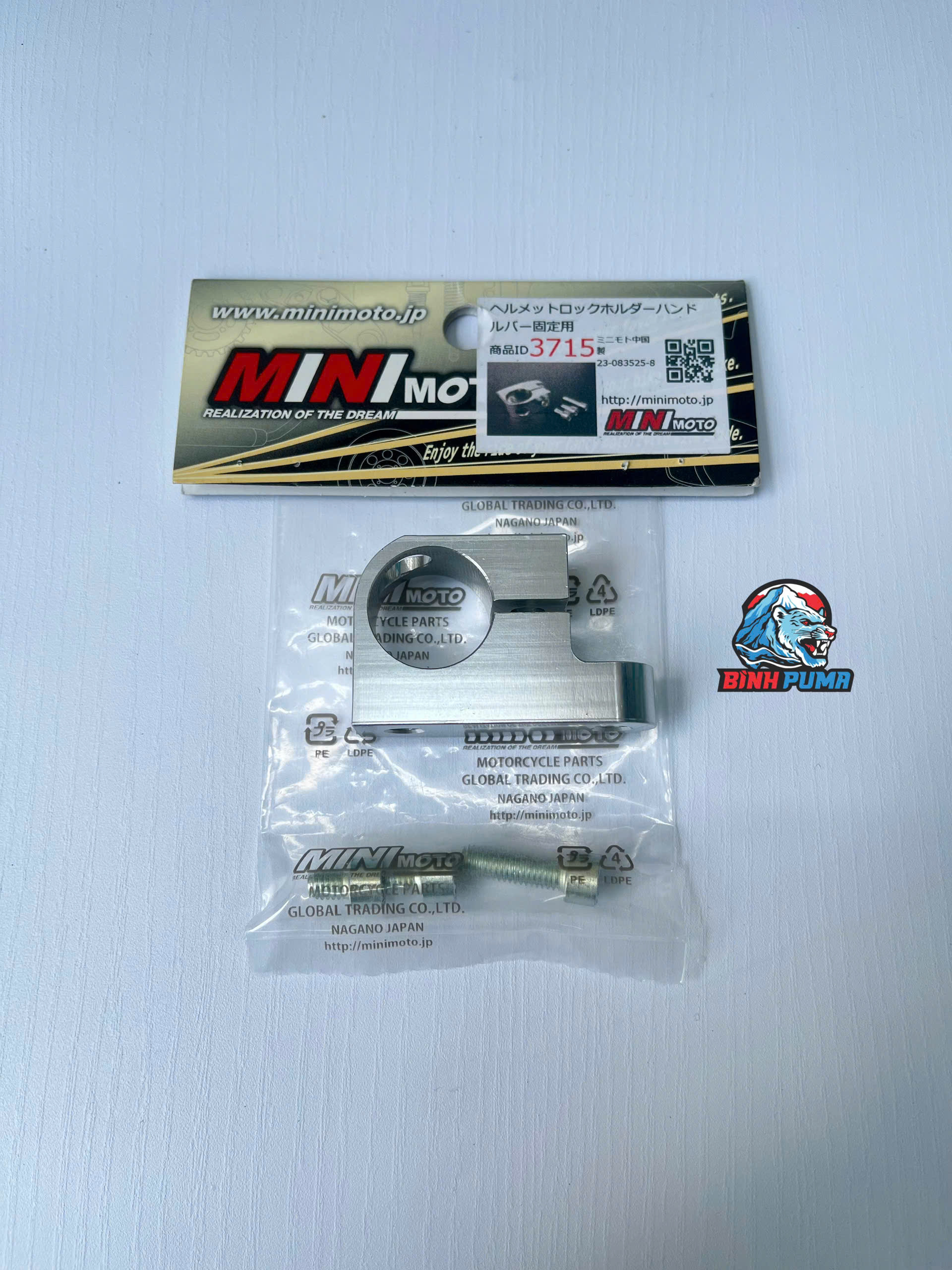 Khóa treo nón bảo hiểm Minimoto bắt ghi đông