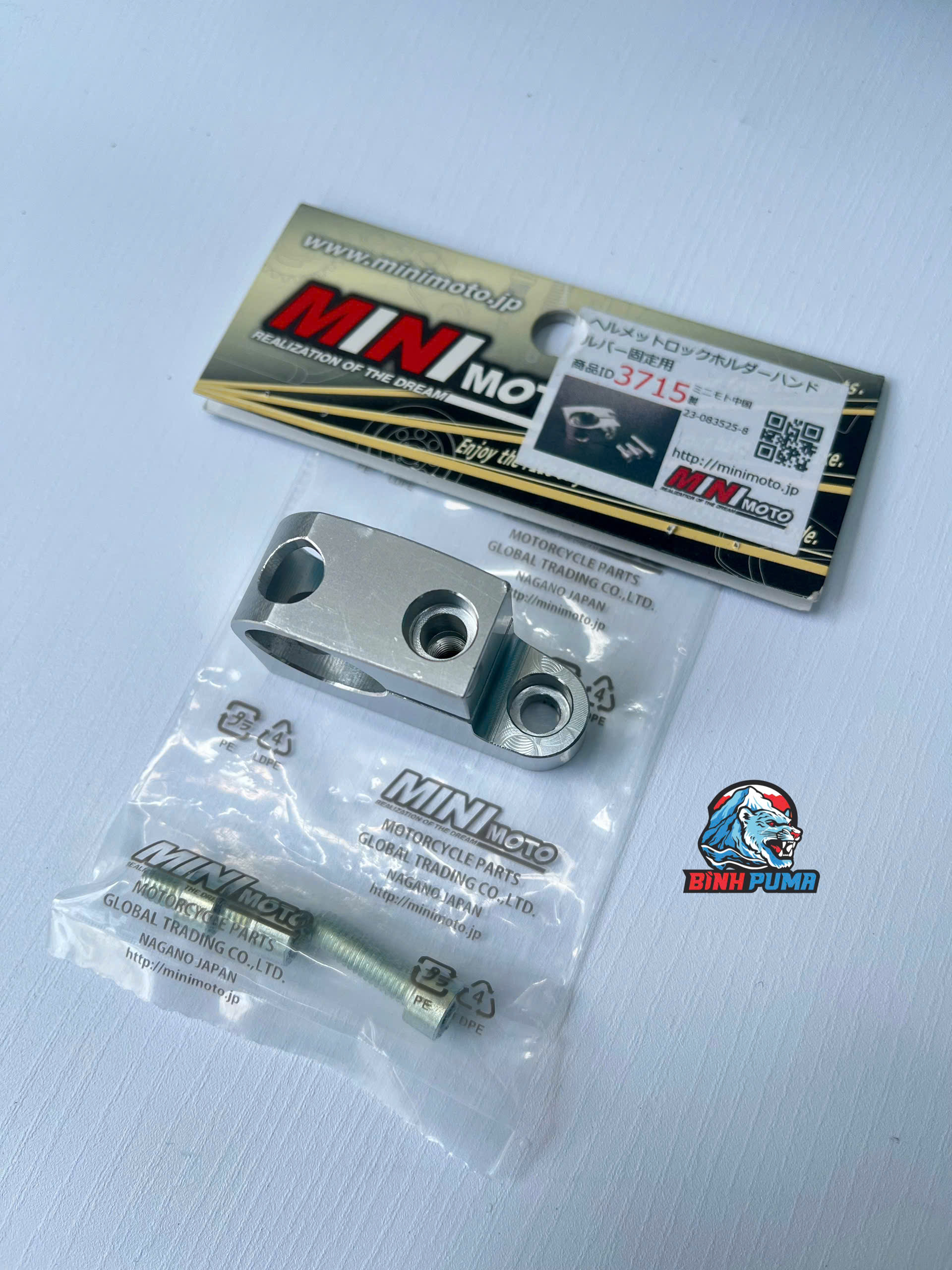 Khóa treo nón bảo hiểm Minimoto bắt ghi đông