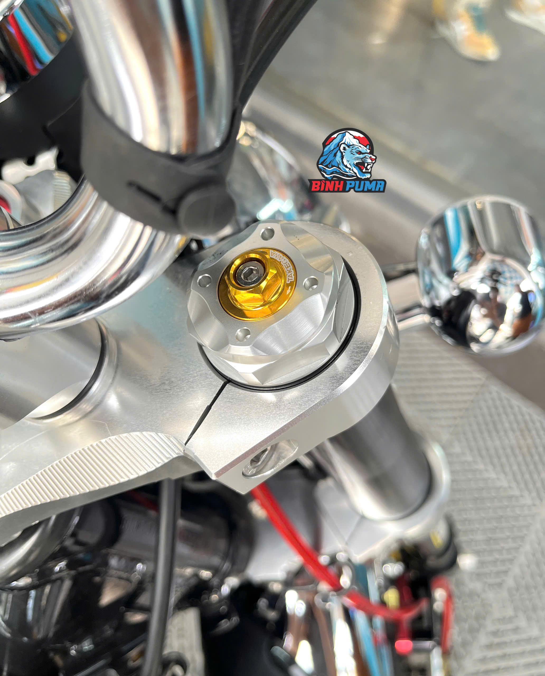 Ốc ty phuộc Takegawa Monkey 125 màu vàng