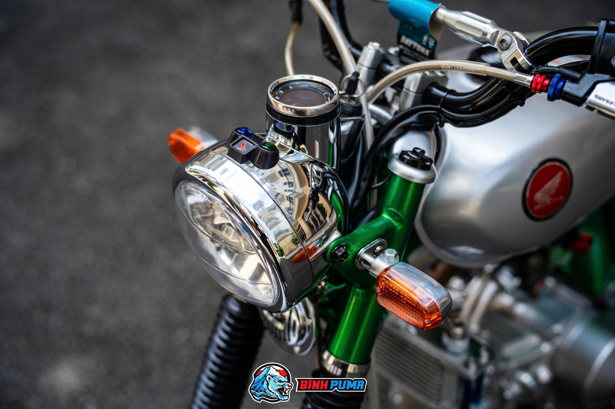 Bộ gáo đèn Kitaco & đồng hồ Takegawa LCD D Type