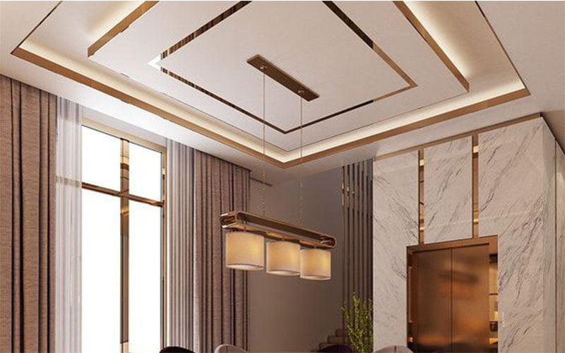 Giá nẹp inox mạ vàng trần thạch cao là bao nhiêu?