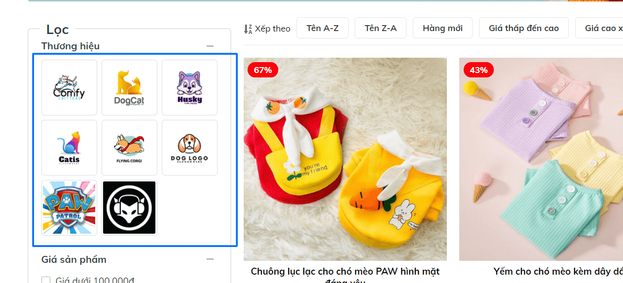 Ant Paws - Lọc theo thương hiệu