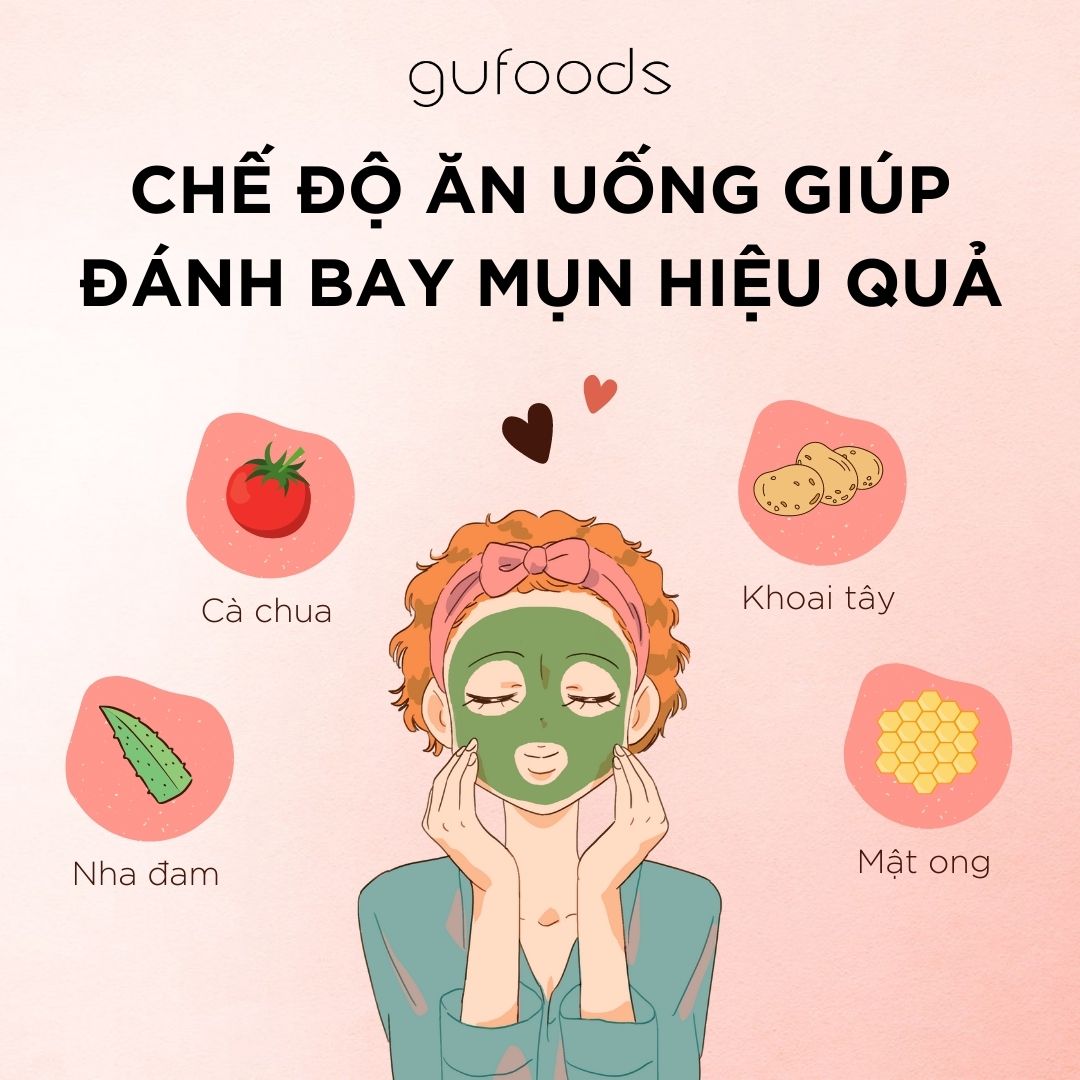 Chế độ ăn uống giúp đánh bay mụn hiệu quả