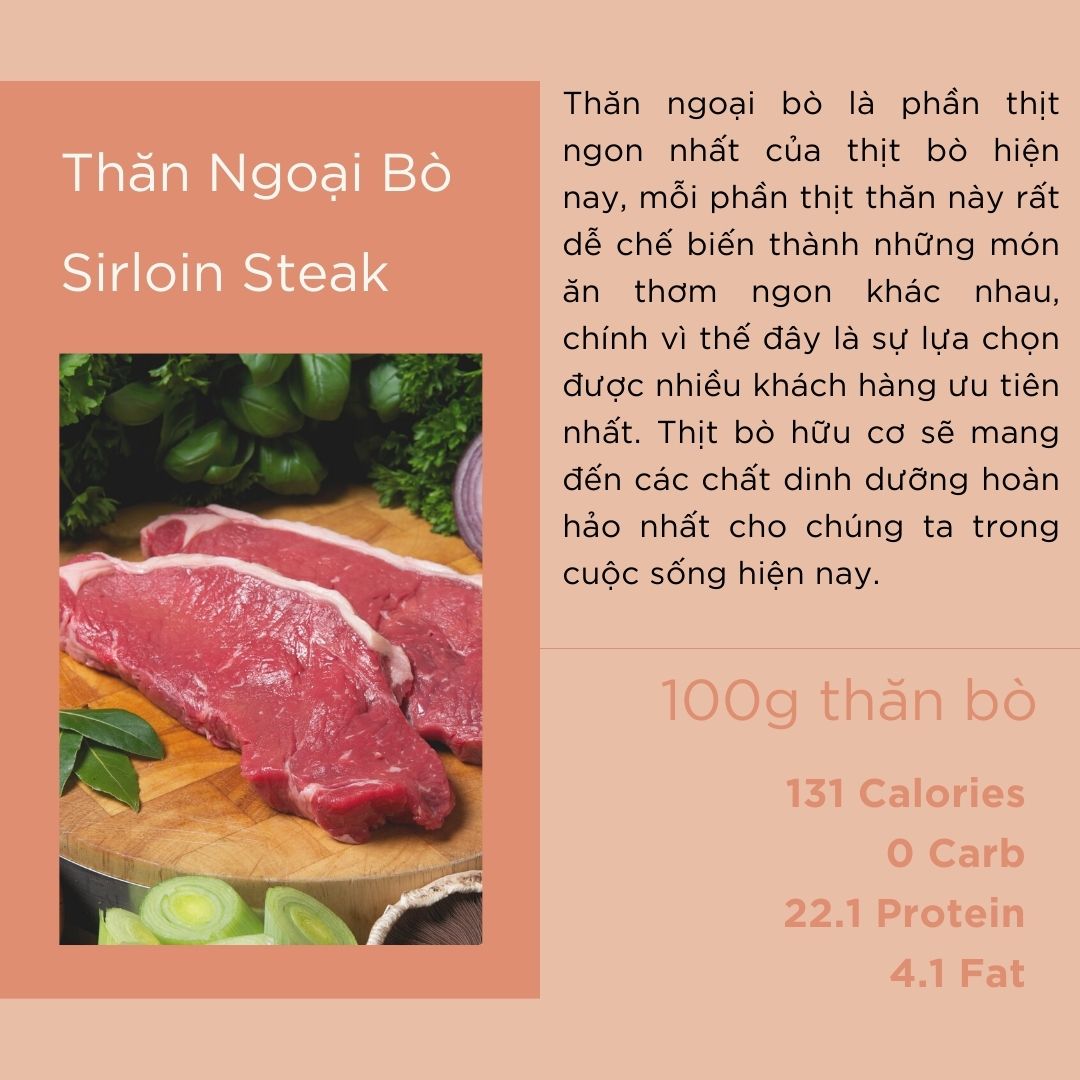 Thăn ngoại bò - Sirloin steak