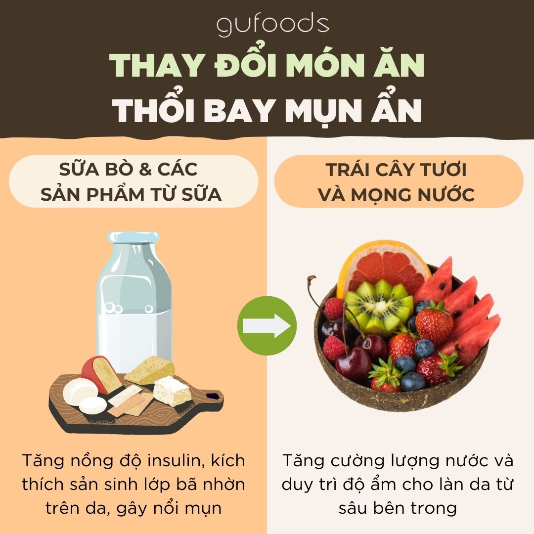 Thay đổi món ăn, thổi bay mụn ẩn