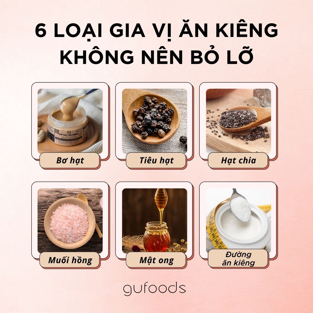 6 loại gia vị ăn kiêng bạn thương không nên bỏ lỡ