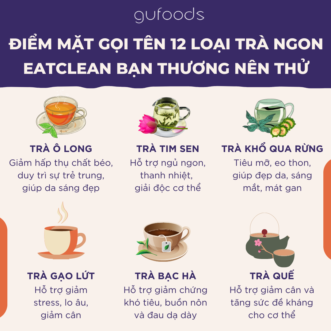 Điểm mặt gọi tên 12 loại trà ngon eatclean bạn thương nên thử