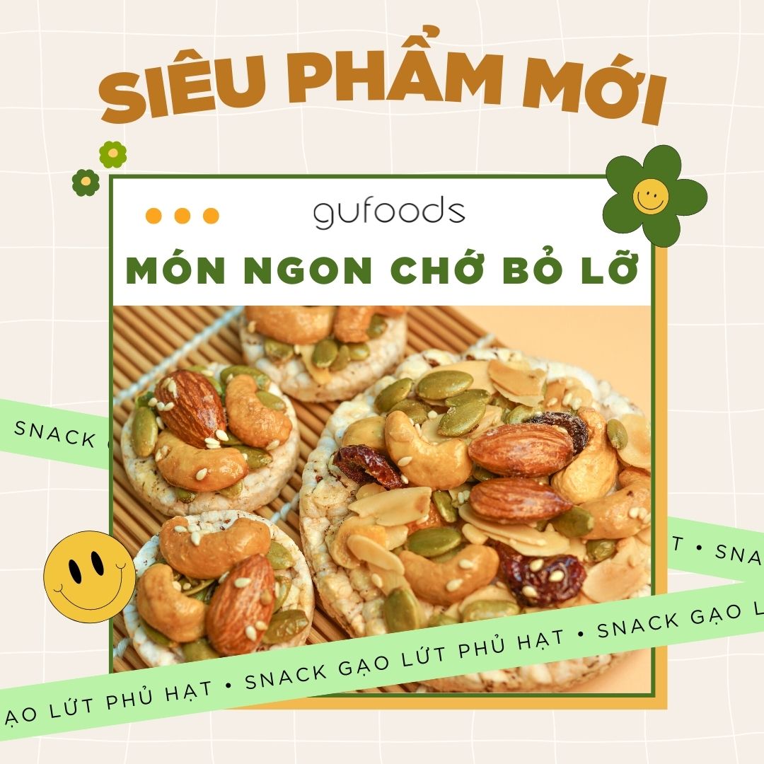 Tết healthy vui càng thêm vui với món mới nhà GU - Snack gạo lứt phủ granola siêu hạt