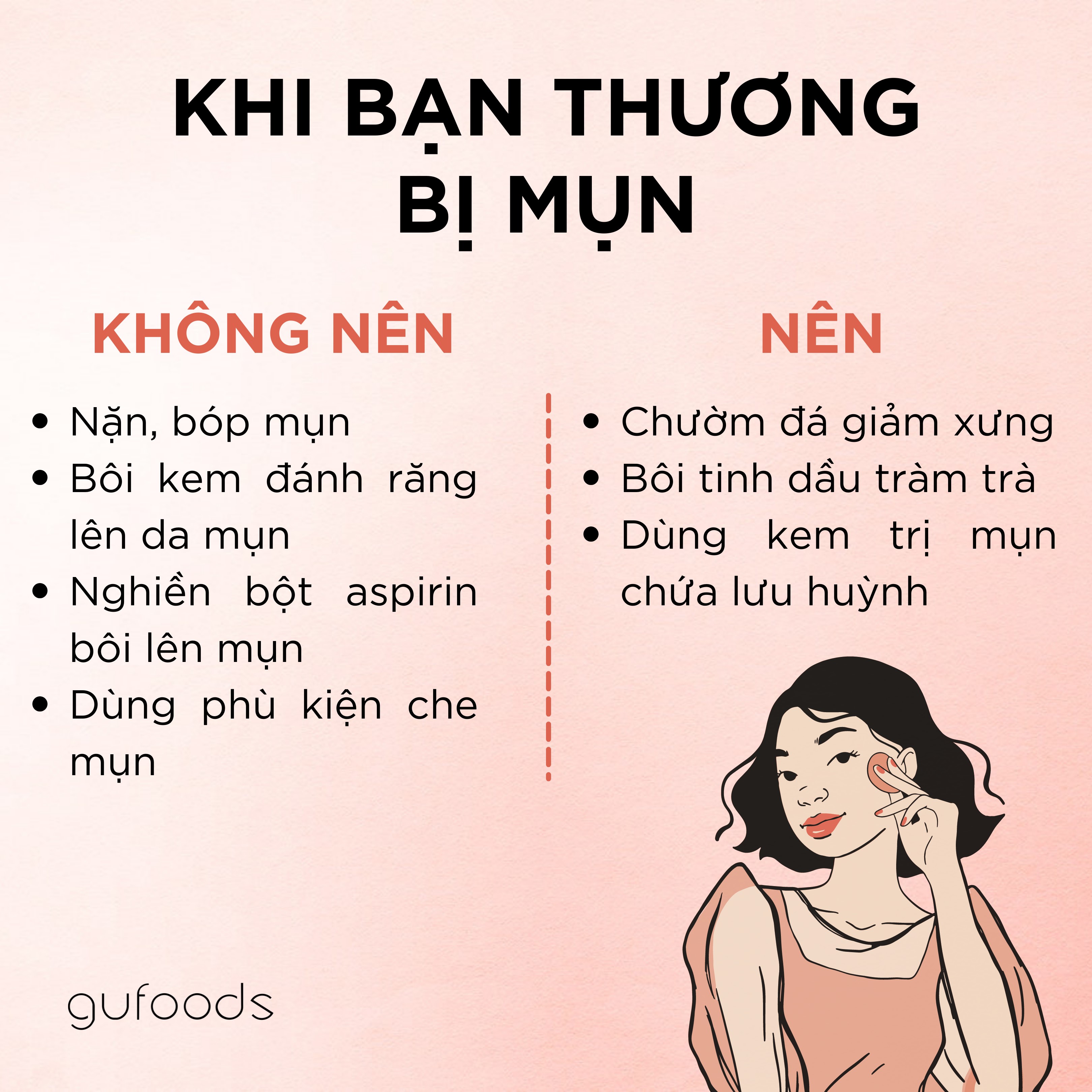 Nên và không nên làm gì khi bị mụn?