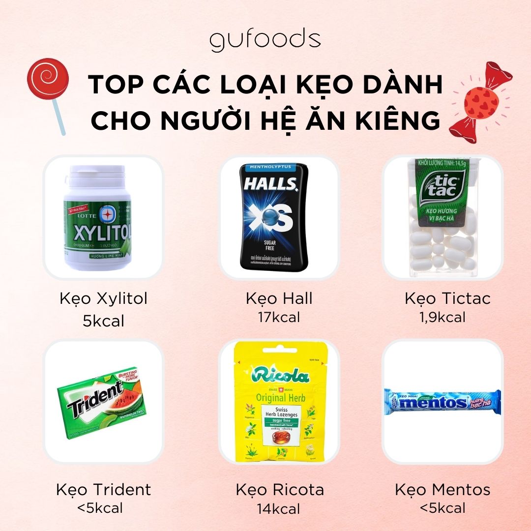 Top các loại kẹo dành cho người hệ ăn kiêng