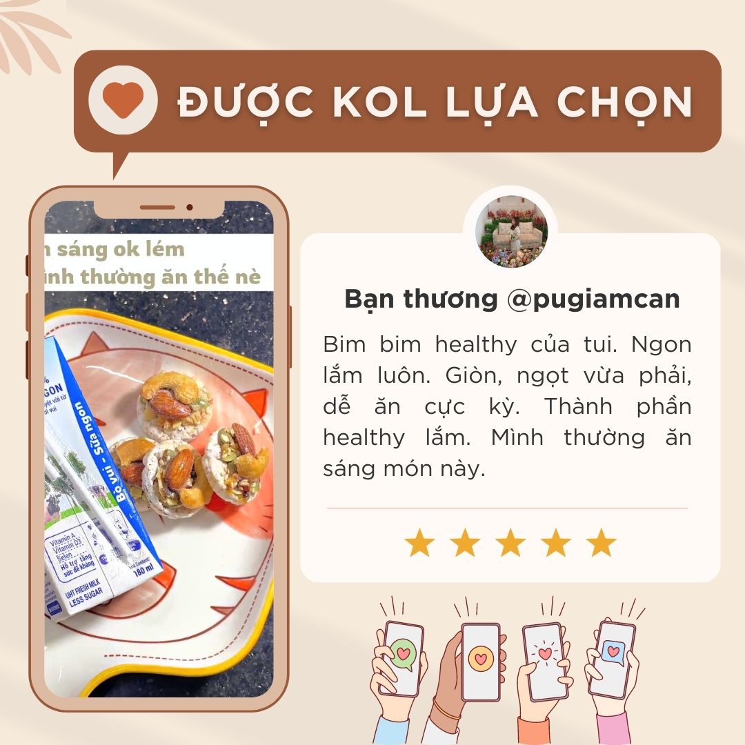 Snack gạo lứt phủ granola siêu hạt GUfoods (Hũ 200g)