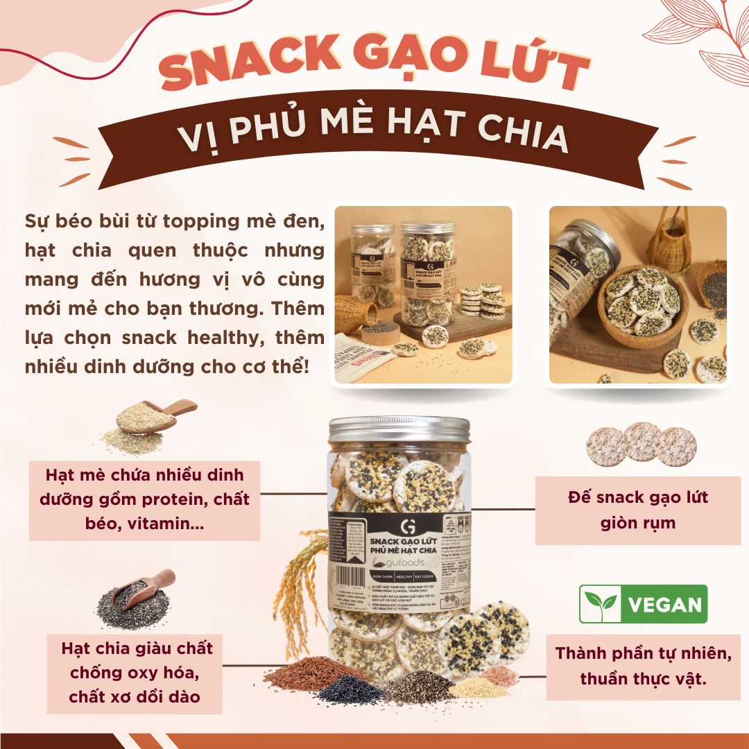 Snack phủ mè hạt chia