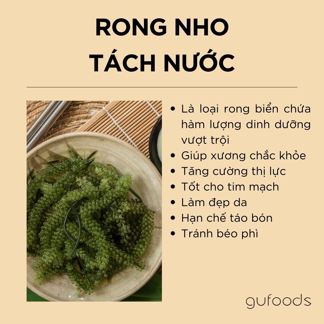 Rong nho tách nước 