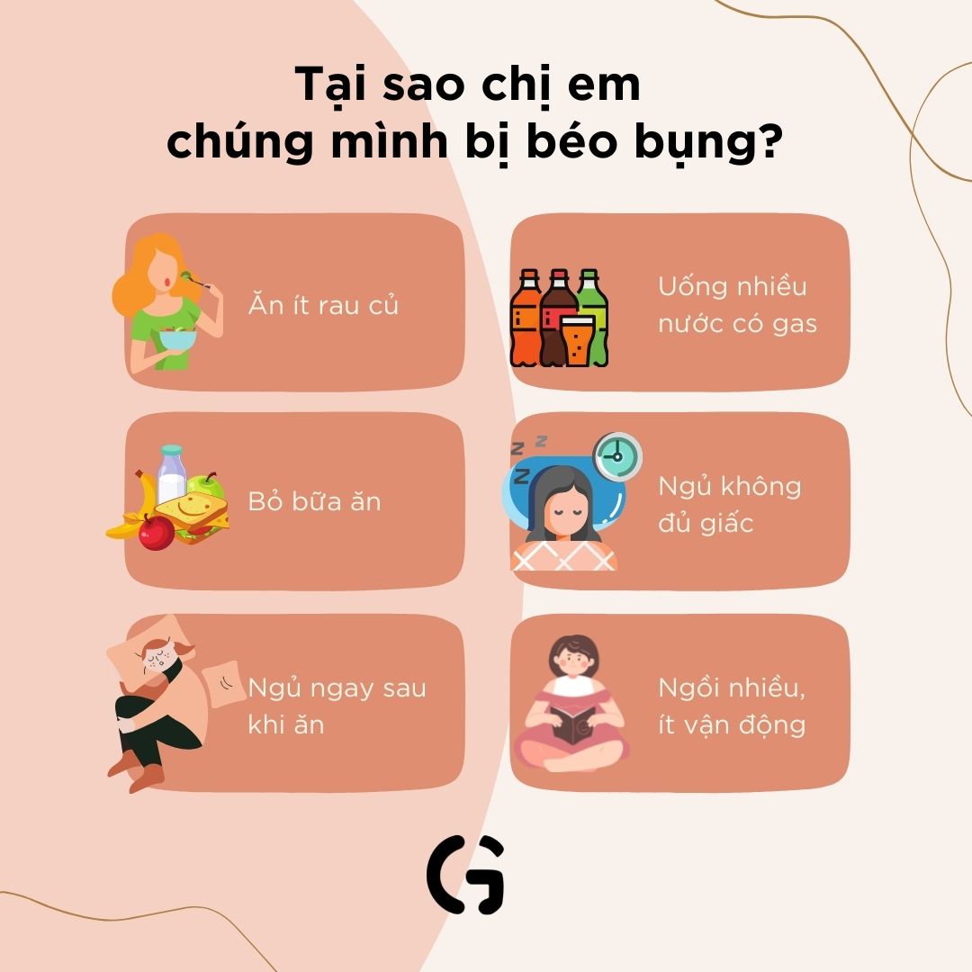 Tại sao chị em chúng mình bị béo bụng