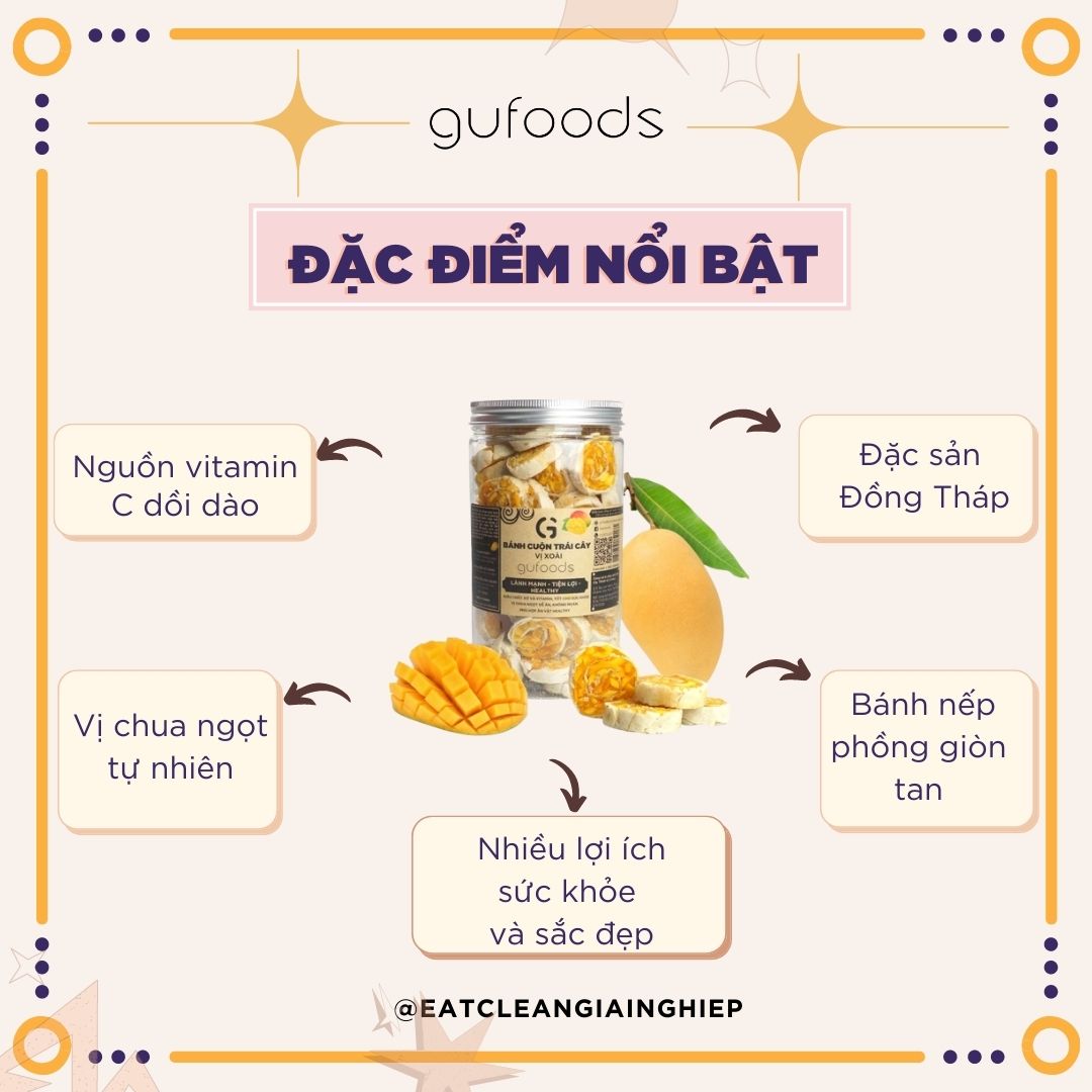 Bánh cuộn trái cây vị xoài