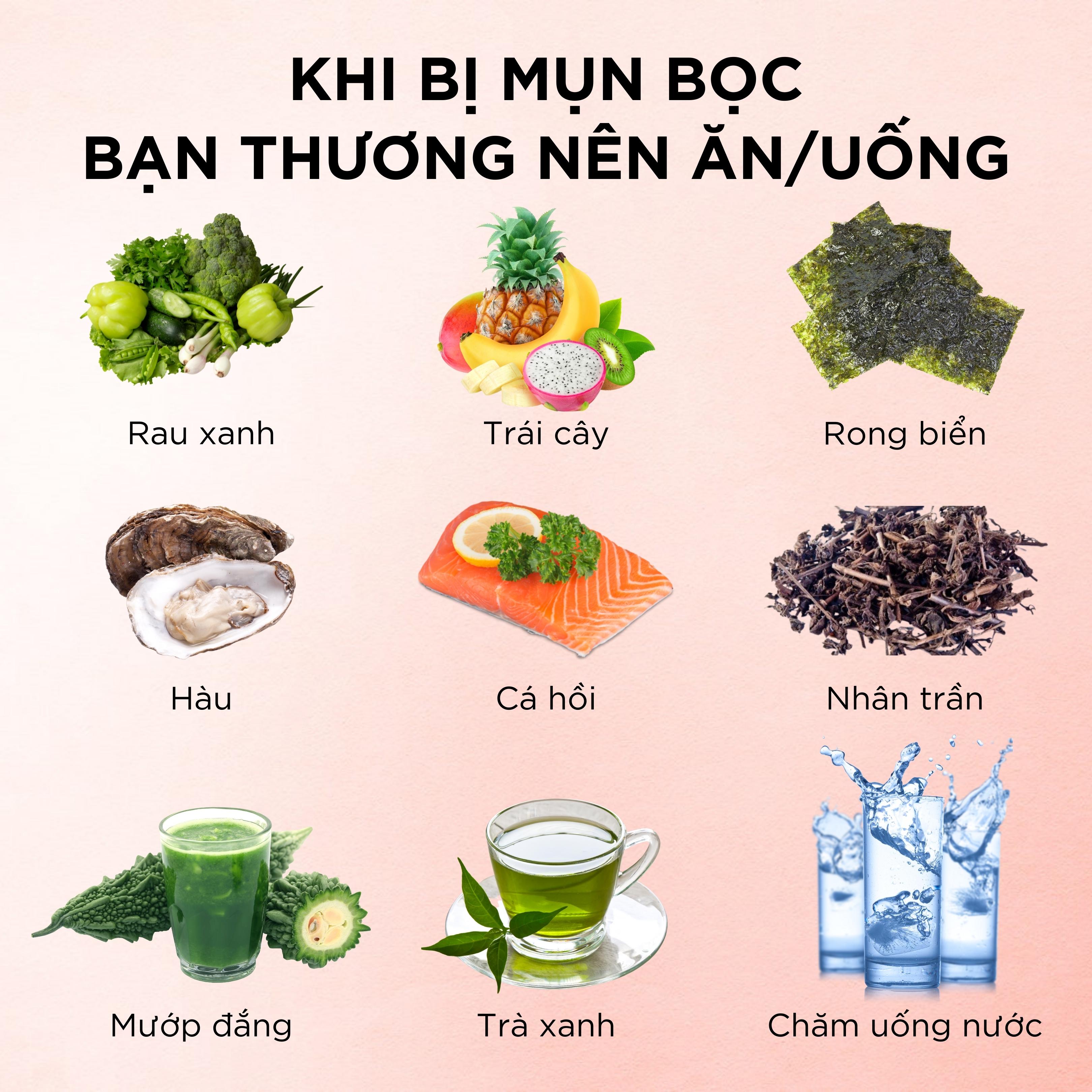 Ăn gì, kiêng gì khi bị mụn bọc?