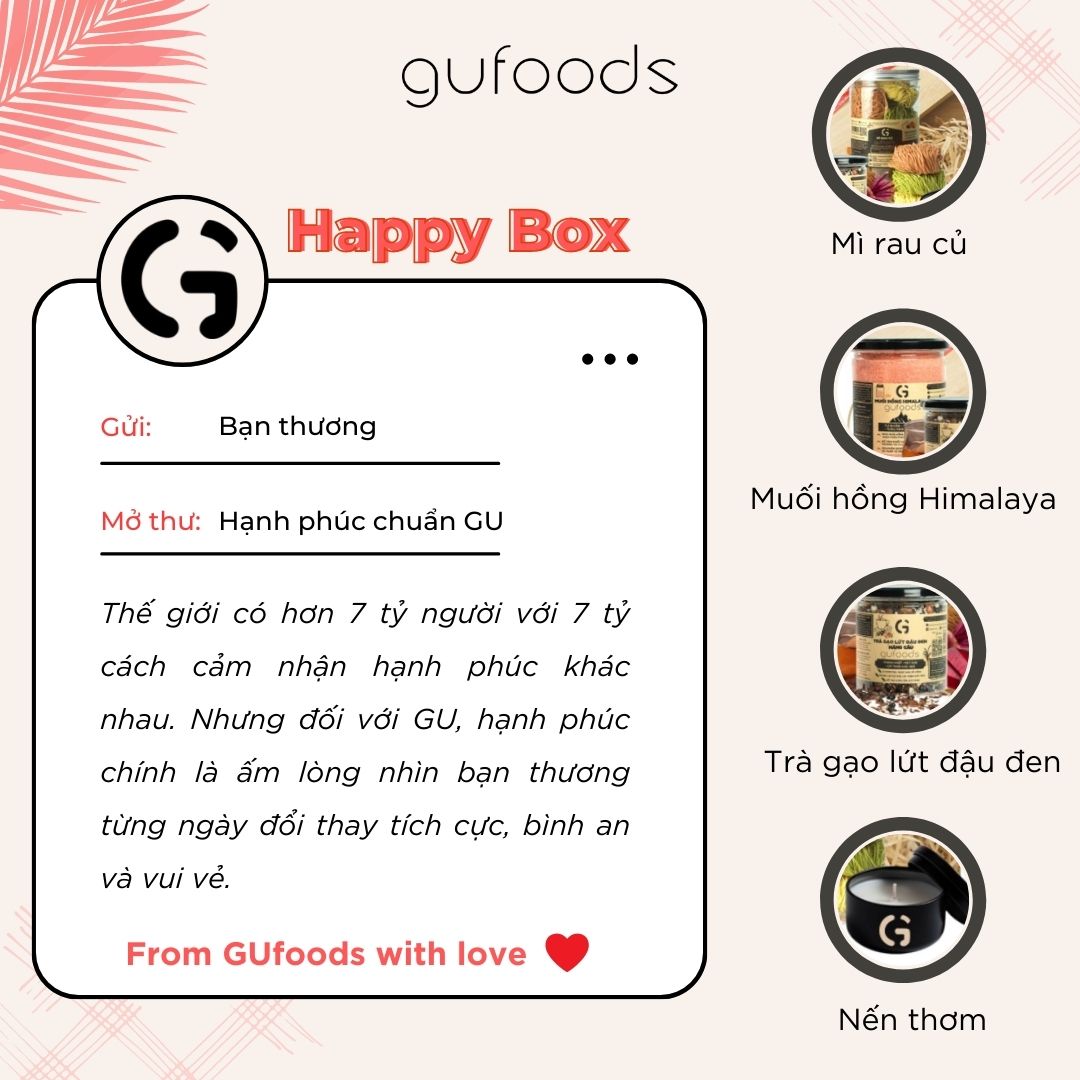 Set quà tặng GUfoods tượng trưng cho lời chúc nào dành cho bạn thương?