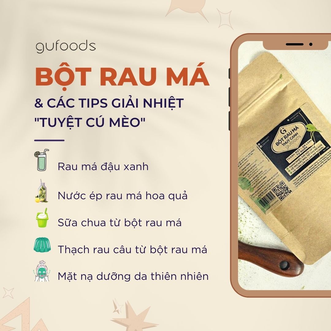 Bột rau má và bôt ca cao