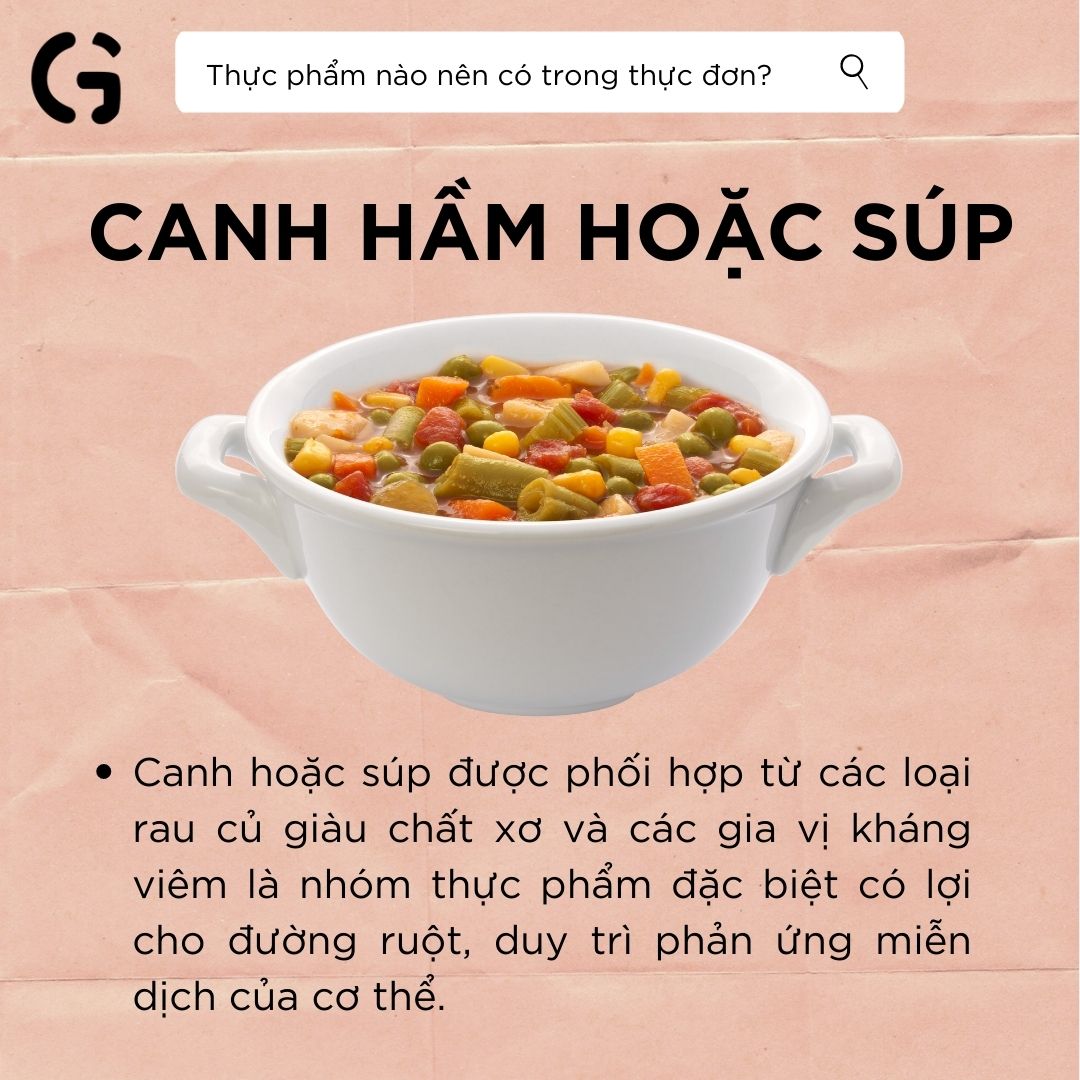 Canh hầm hoặc súp nên có trong thực đơn trước và sau khi tiêm vaccine covid-19