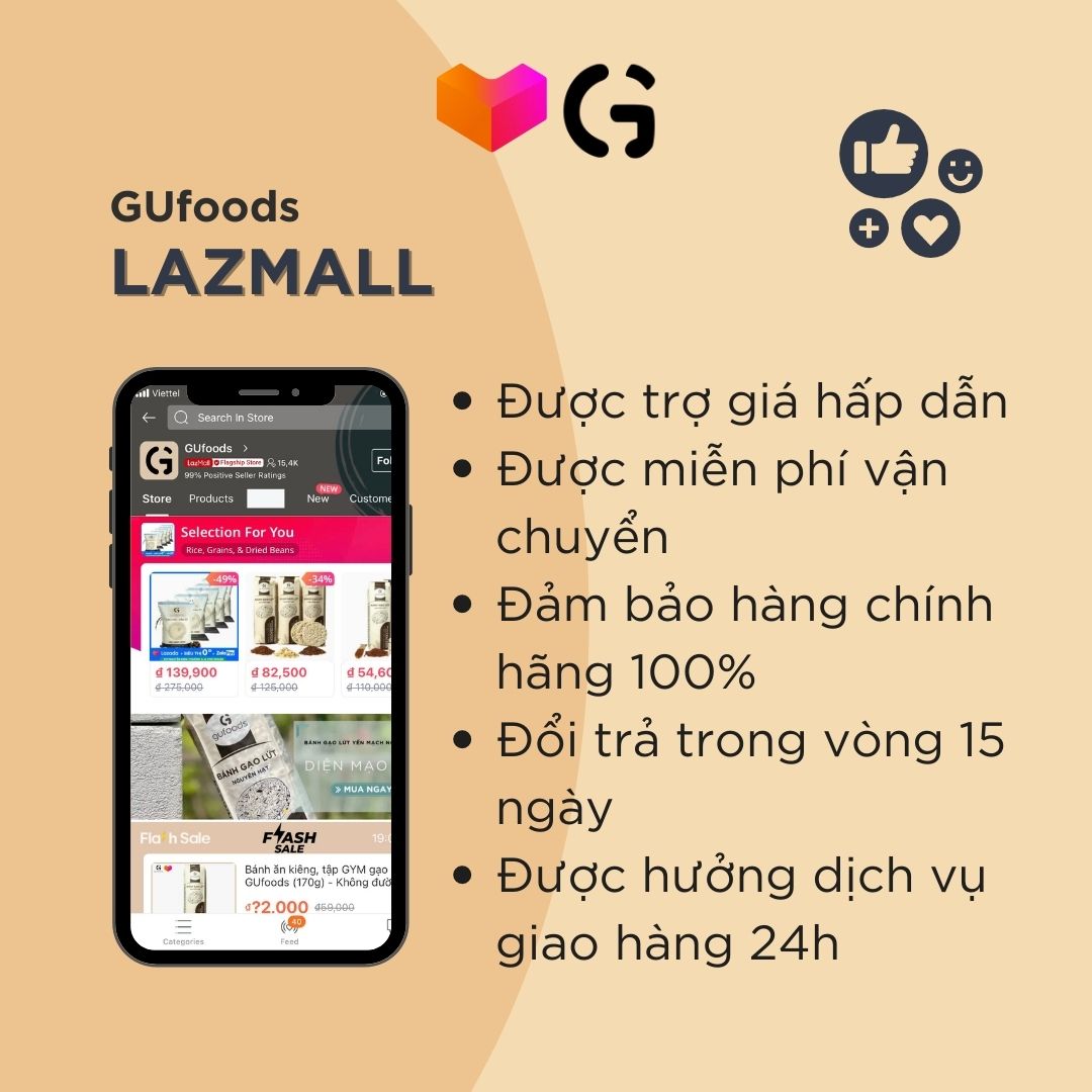 Mua sản phẩm chính hãng của GUfoods ở LazMall